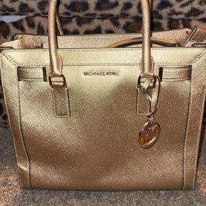 Michael Kors Shimmering Gold Satchel
